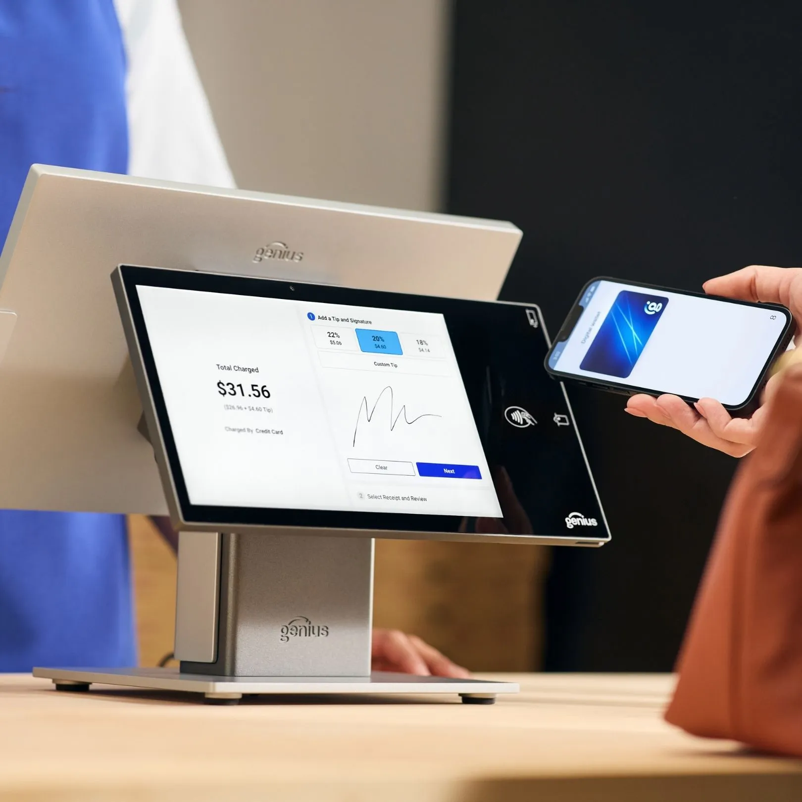 Genius mobile restaurant POS for tableside service