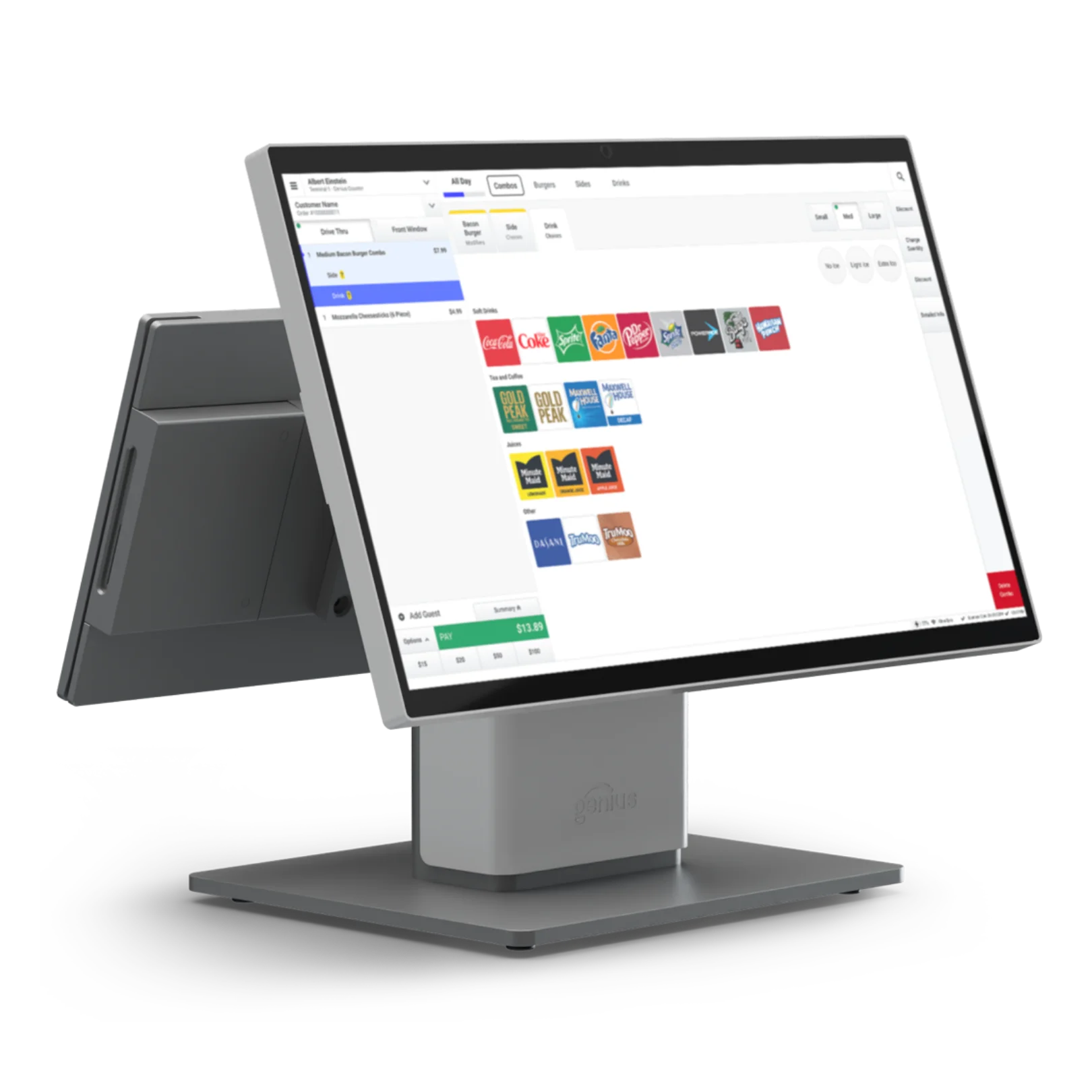 Alternative Genius restaurant point-of-sale hardware configuration